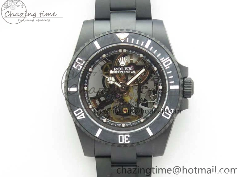 0523 Submariner 116610 Andrea Pirlo DLC ROF Best Edition Carbon Bezel on Skeleton DIal SA QuickDry 2790
